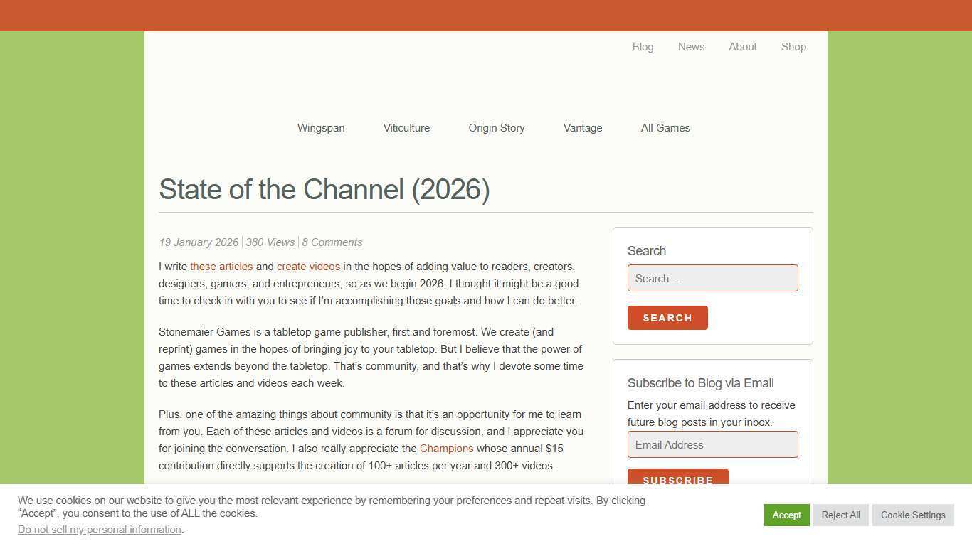 State of the Channel (2026) – Stonemaier Games